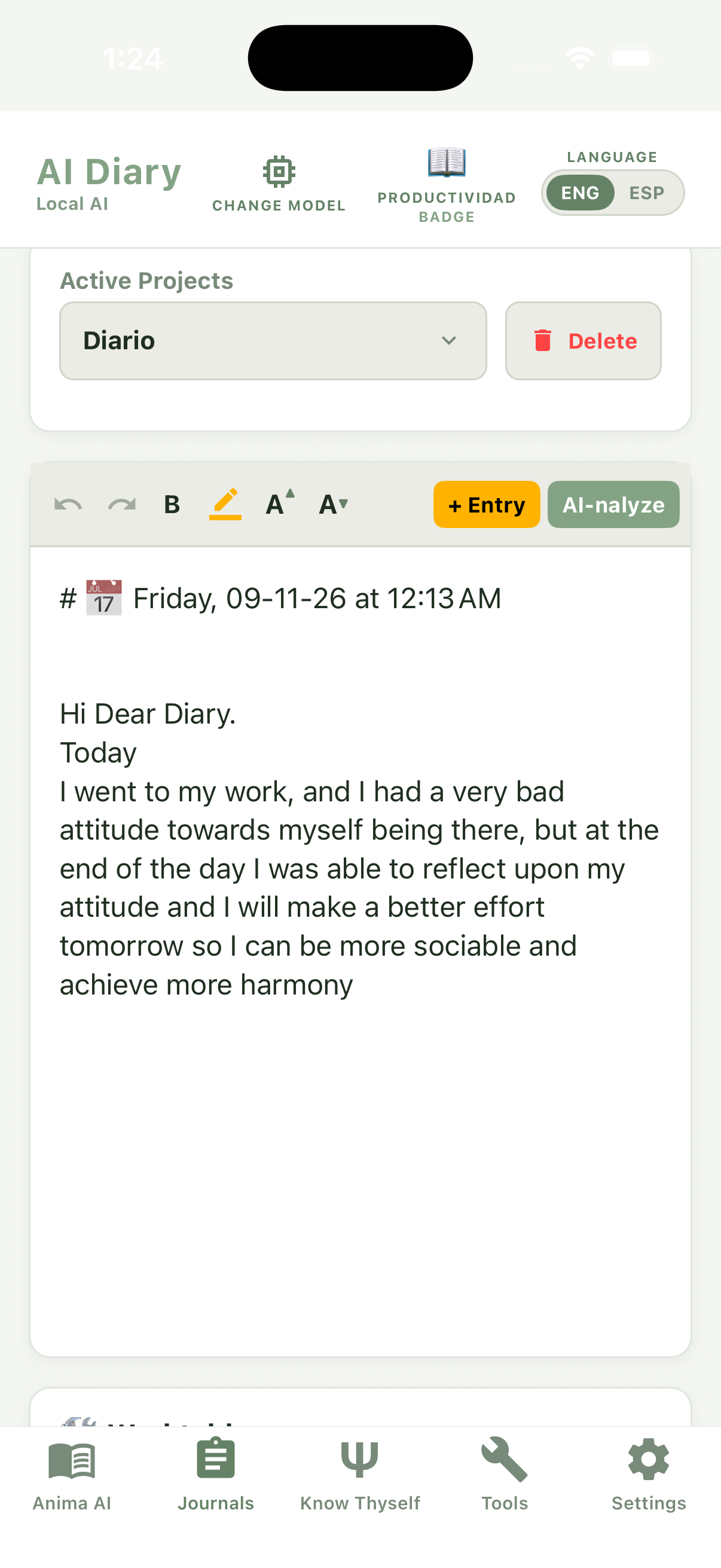 Your journal, properly formatted