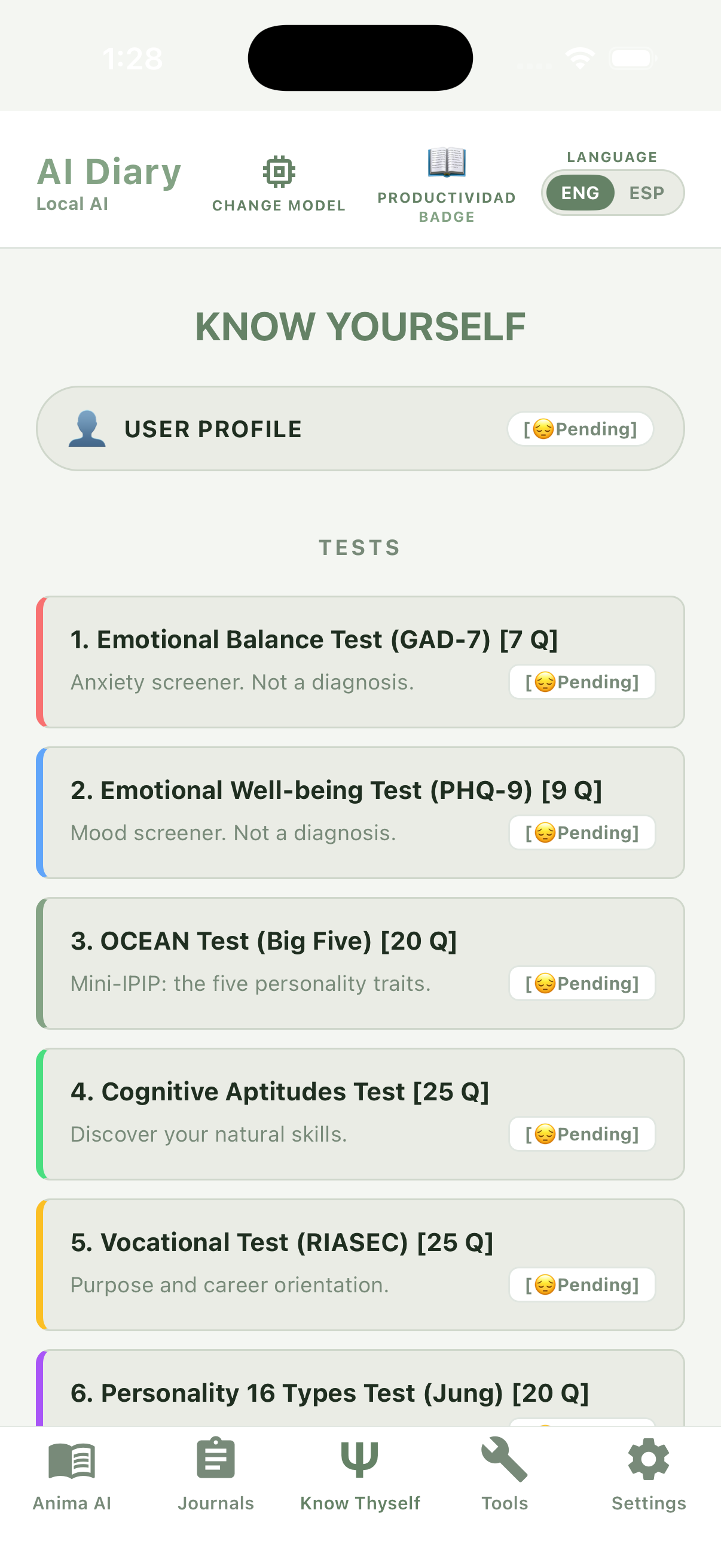 Six science-based tests